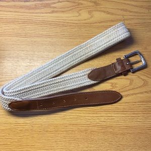 Vineyard Vines STRECH Cable Knit/Leather Belt